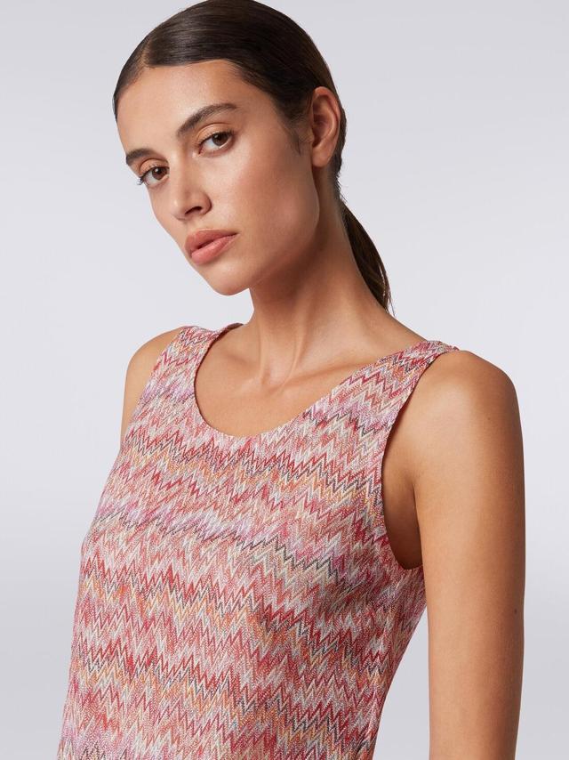 Tank top in chevron lamé viscose blend Multicoloured | Missoni Product Image