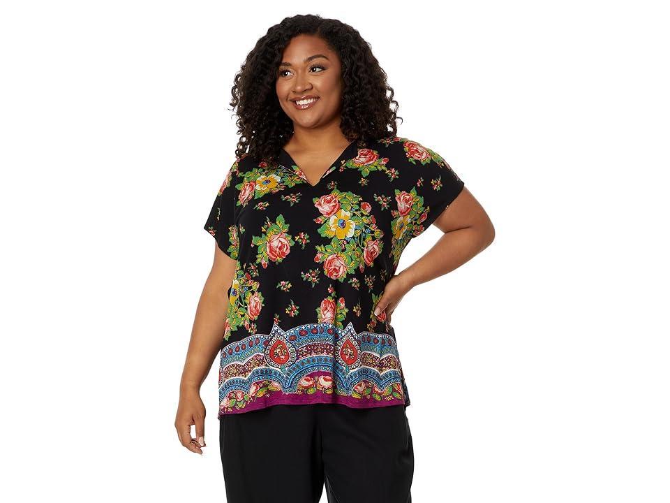 Johnny Was The Janie Favorite Dolman V-Neck- Spark (Multicolor) Women's Clothing Product Image