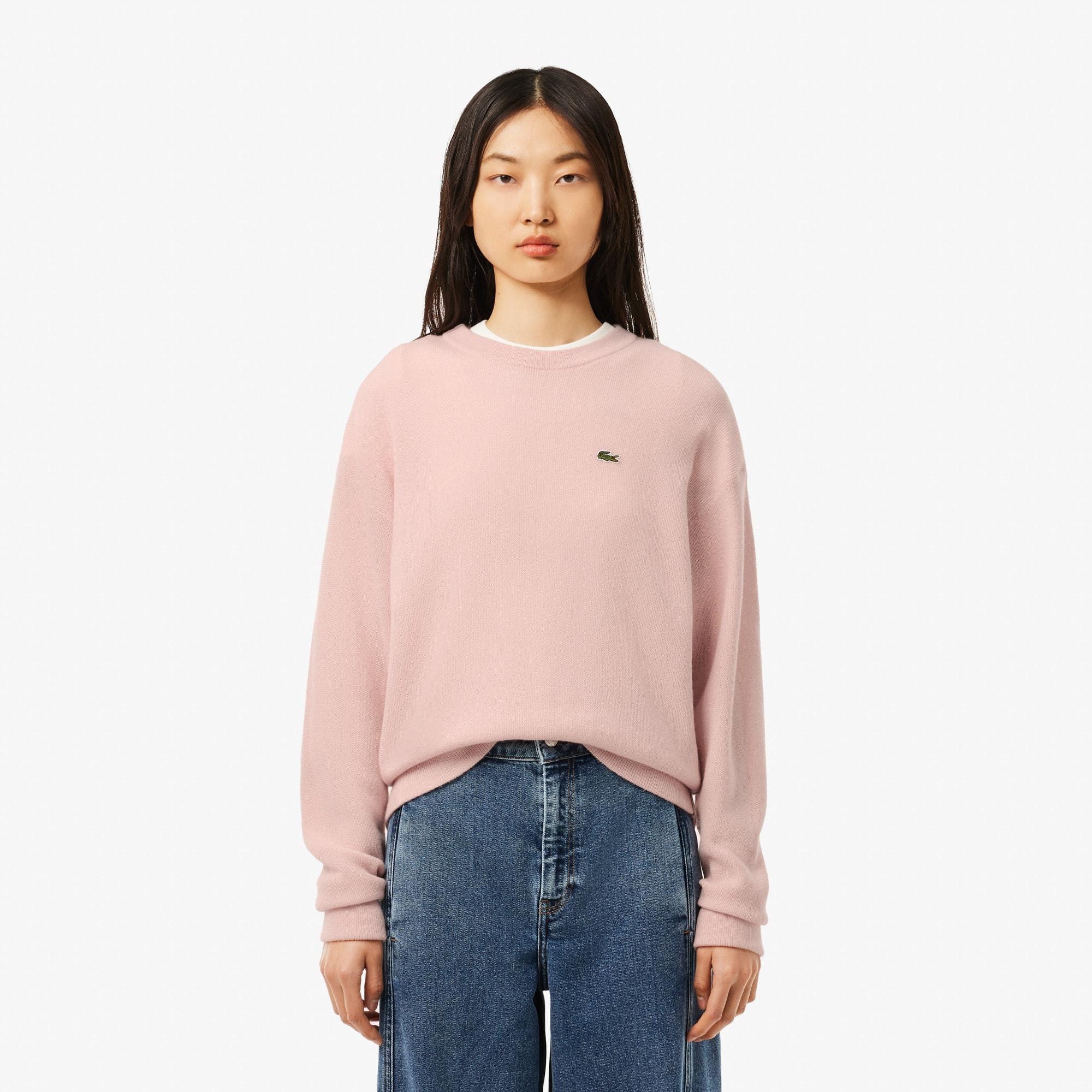 Women's Relaxed Fit Wool Moss Stitch Sweater Product Image