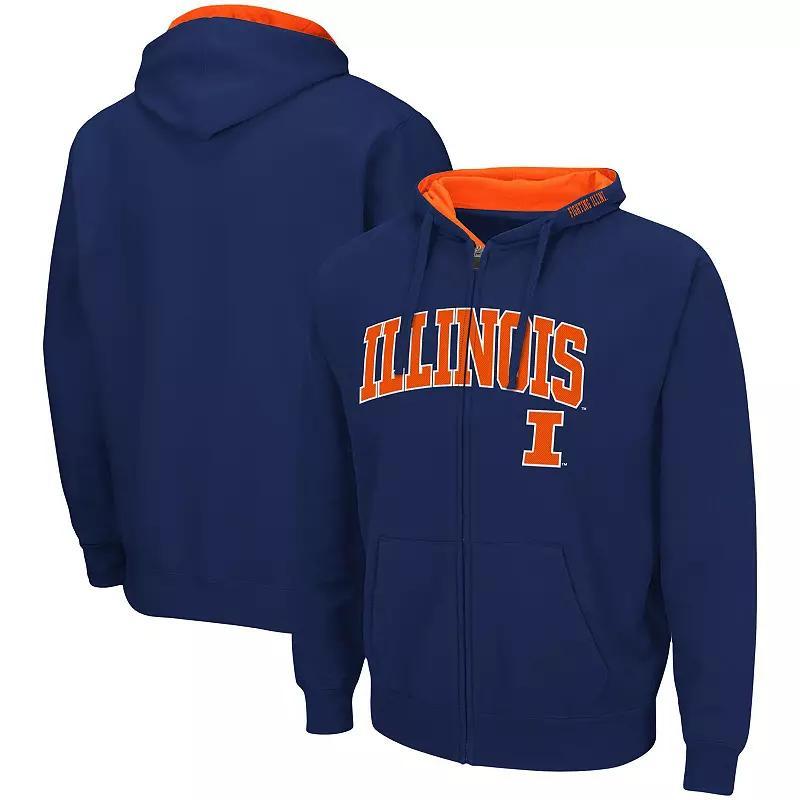 Mens Colosseum Virginia Cavaliers Arch & Logo 3.0 Full-Zip Hoodie Blue Product Image