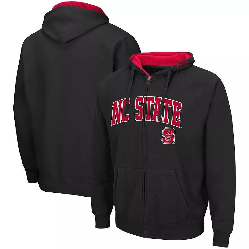 Mens Colosseum Charcoal Oklahoma State Cowboys Arch & Logo 3.0 Full-Zip Hoodie Product Image