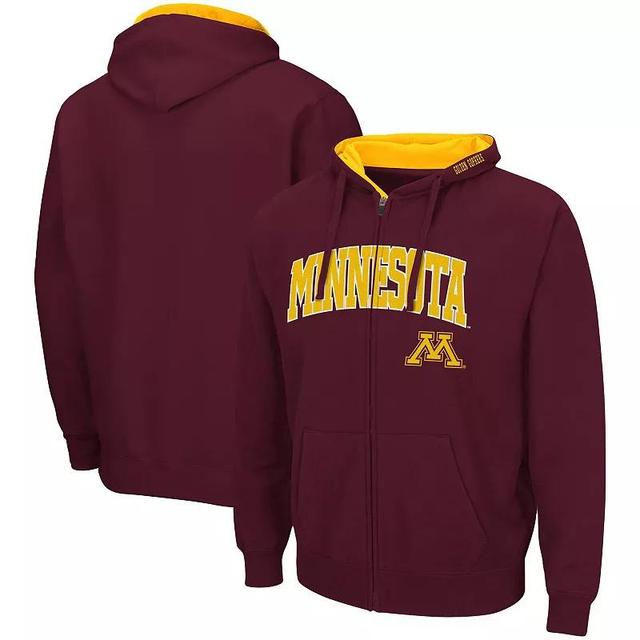 Mens Colosseum Northwestern Wildcats Arch & Logo 3.0 Full-Zip Hoodie Product Image