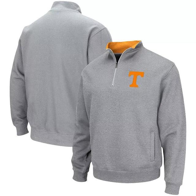 Mens Colosseum Heathered Gray Tennessee Volunteers Tortugas Team Logo Quarter-Zip Jacket Product Image