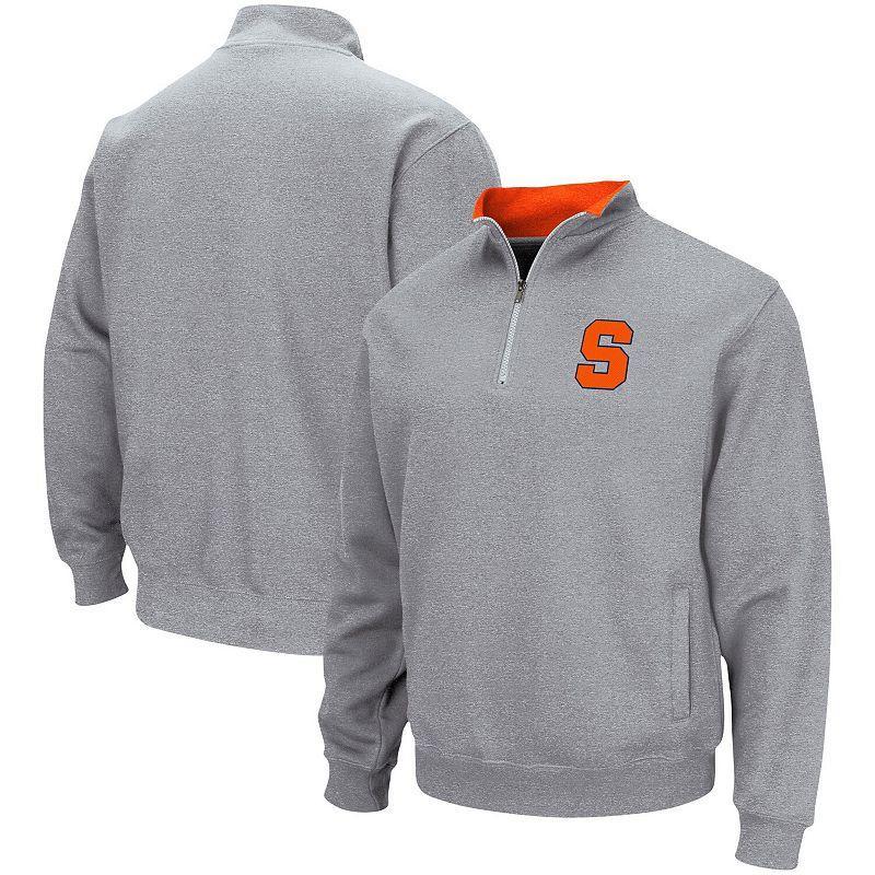 Mens Colosseum Heathered Gray Syracuse Orange Tortugas Team Logo Quarter-Zip Jacket Product Image