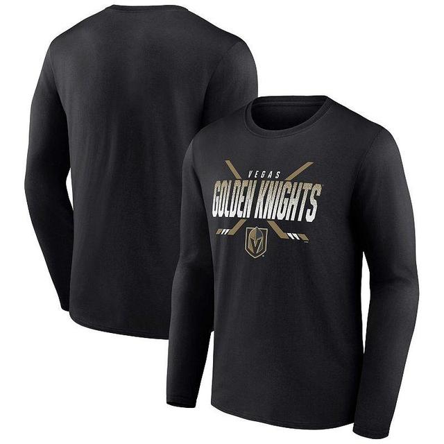 Mens Fanatics Branded Black Vegas Golden Knights Covert Long Sleeve T-Shirt Product Image