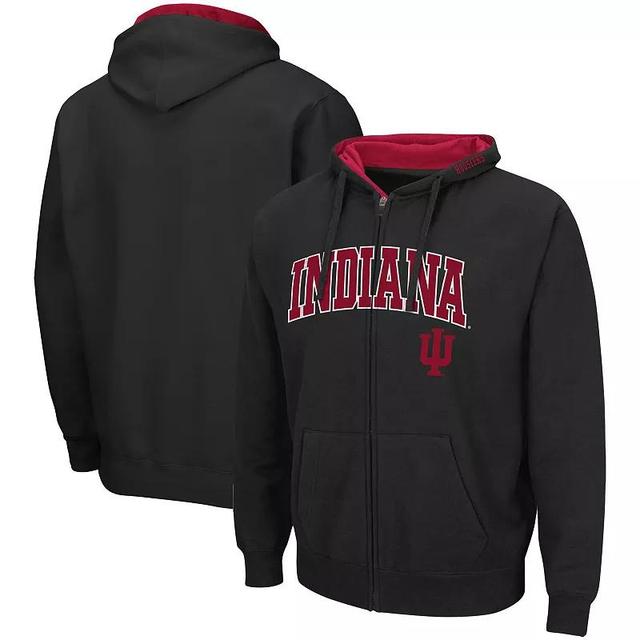 Mens Colosseum Indiana Hoosiers Arch & Logo 3.0 Full-Zip Hoodie Product Image