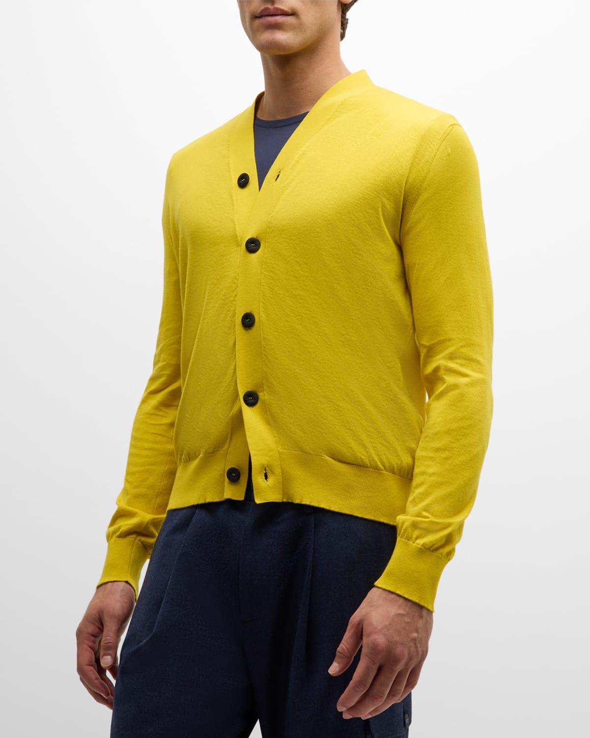 Mens Cotton Knit Cardigan Product Image