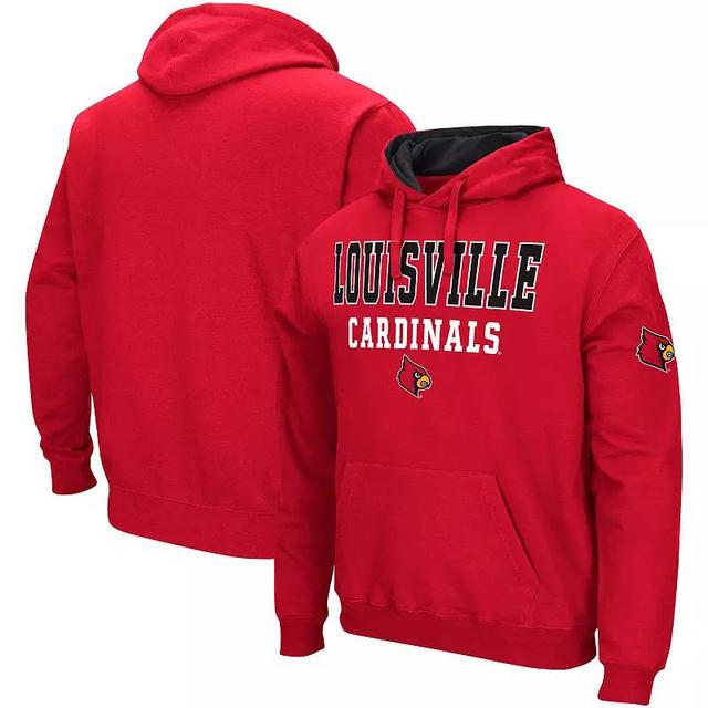 Mens Colosseum Louisville Cardinals Sunrise Pullover Hoodie Product Image