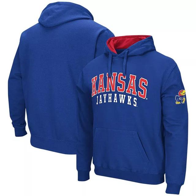 Mens Colosseum Royal Kansas Jayhawks Double Arch Pullover Hoodie Product Image