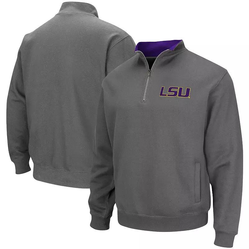 Mens Colosseum Charcoal LSU Tigers Tortugas Logo Quarter-Zip Jacket Product Image