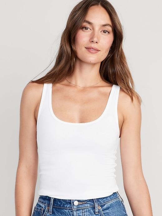 First-Layer Rib-Knit Tank Top Product Image