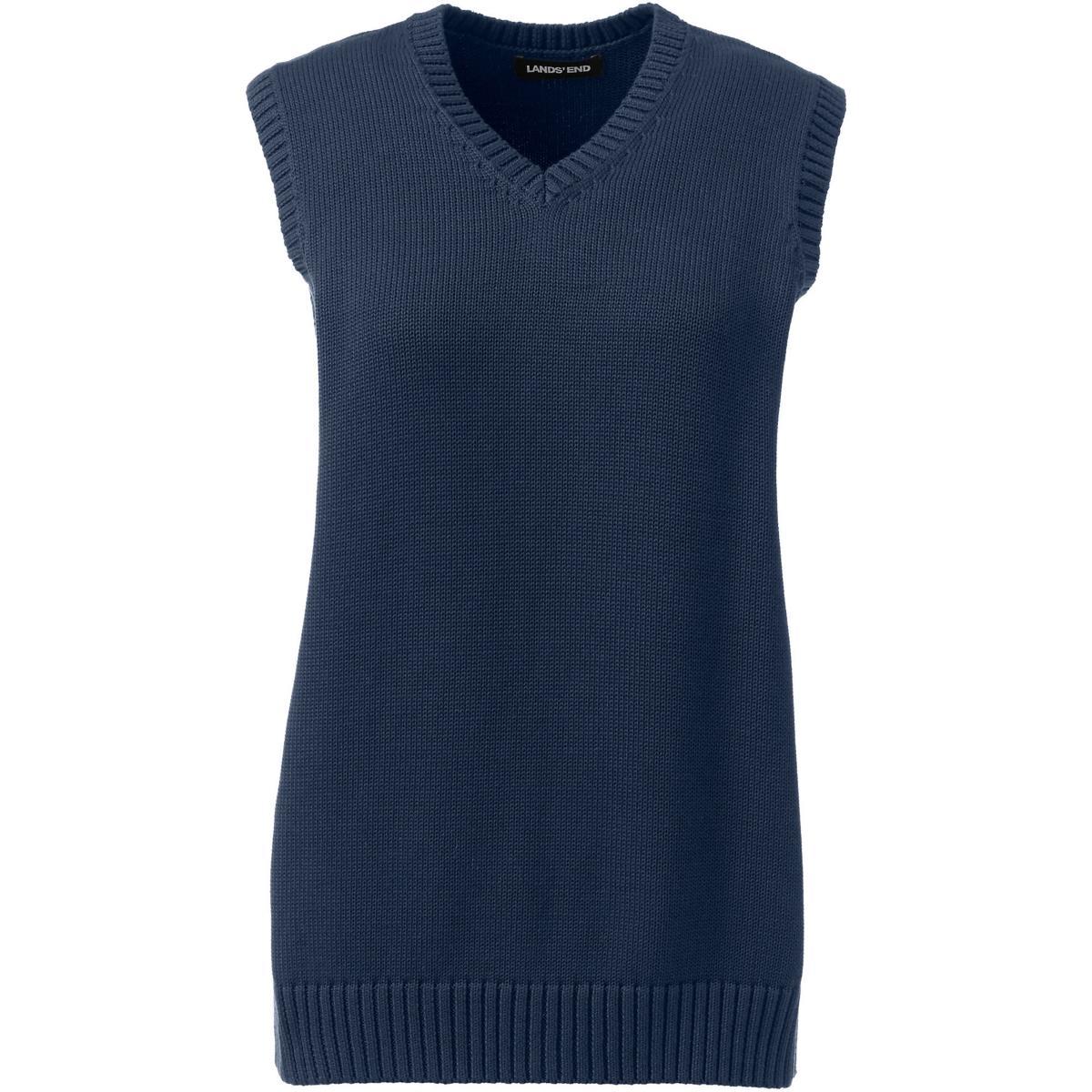 Lands End School Uniform Womens Cotton Modal Sweater Vest Product Image