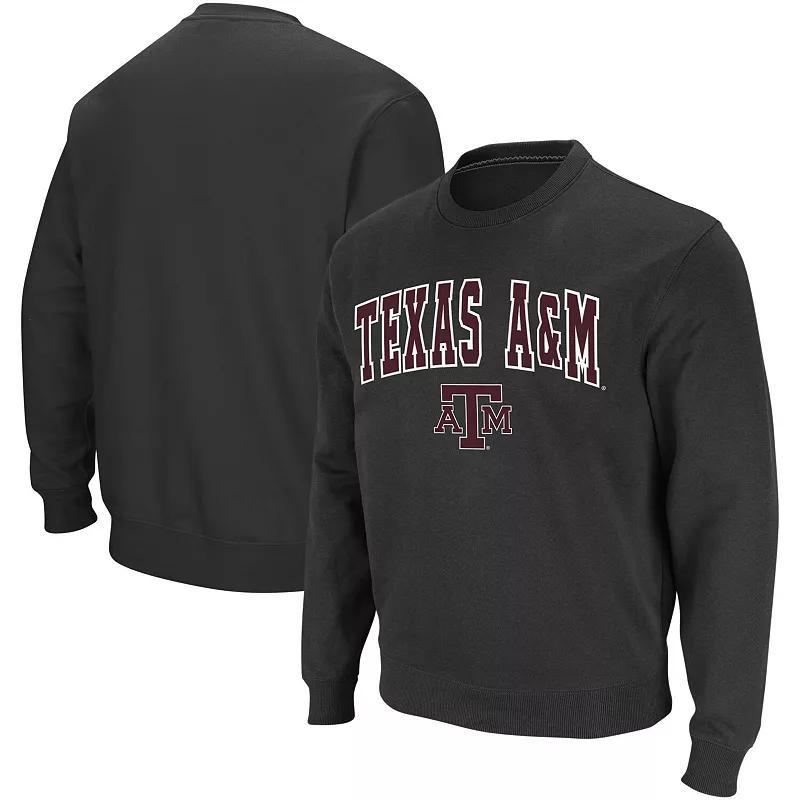 Mens Colosseum Charcoal Texas A&M Aggies Arch & Logo Crew Neck Sweatshirt product image