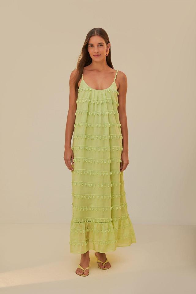 Green Trimmed Maxi Dress, GREEN / XL Product Image