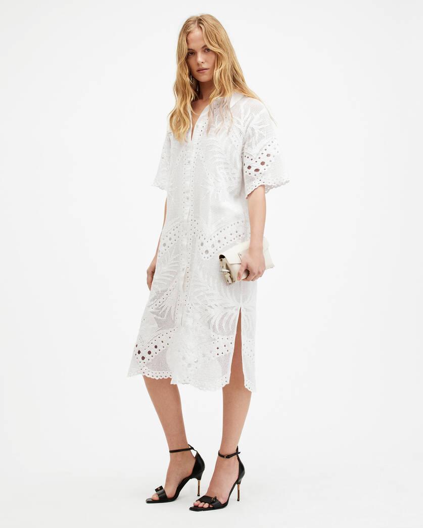 Meria Broderie Midi Dress Product Image