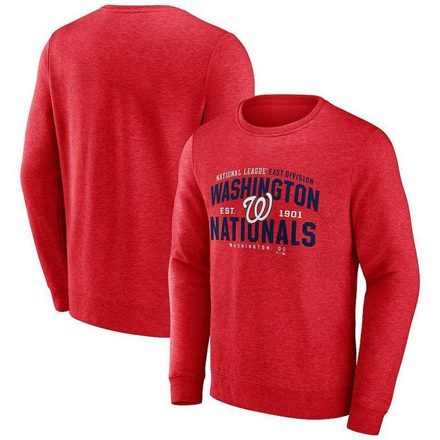 Mens Fanatics Branded Heathered Washington Nationals Classic Move Pullover Sweatshirt Product Image