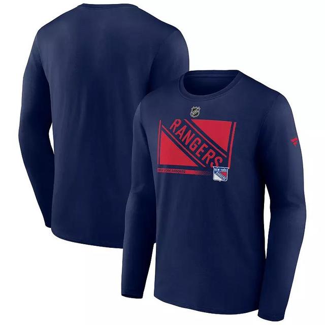 Men's Fanatics Branded Navy New York Rangers Authentic Pro Core Collection Secondary Long Sleeve T-Shirt Product Image