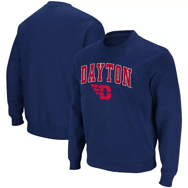 Colosseum Mens Gonzaga Bulldogs Arch & Logo Tackle Twill Pullover Sweatshirt Product Image