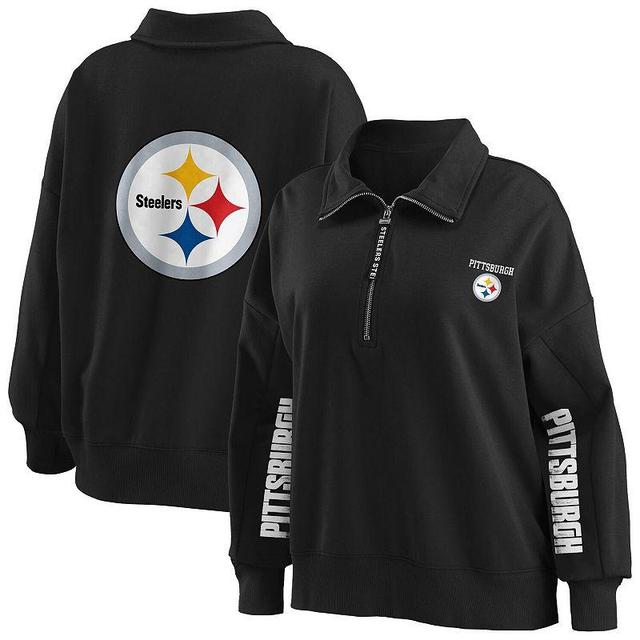 Womens WEAR by Erin Andrews Pittsburgh Steelers Half-Zip Sweatshirt Product Image