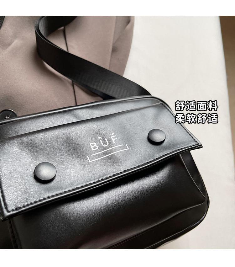 Flap Faux Leather Crossbody Bag Product Image