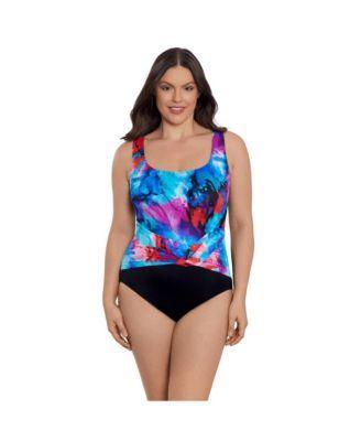 Womens Longitude Twist Pull Sash Tank One-Piece Swimsuit Product Image