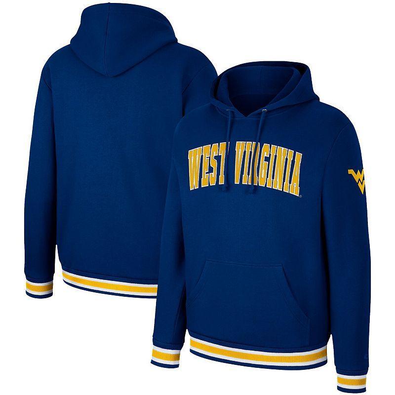 Mens Colosseum West Virginia Mountaineers Varsity Arch Pullover Hoodie Blue Product Image