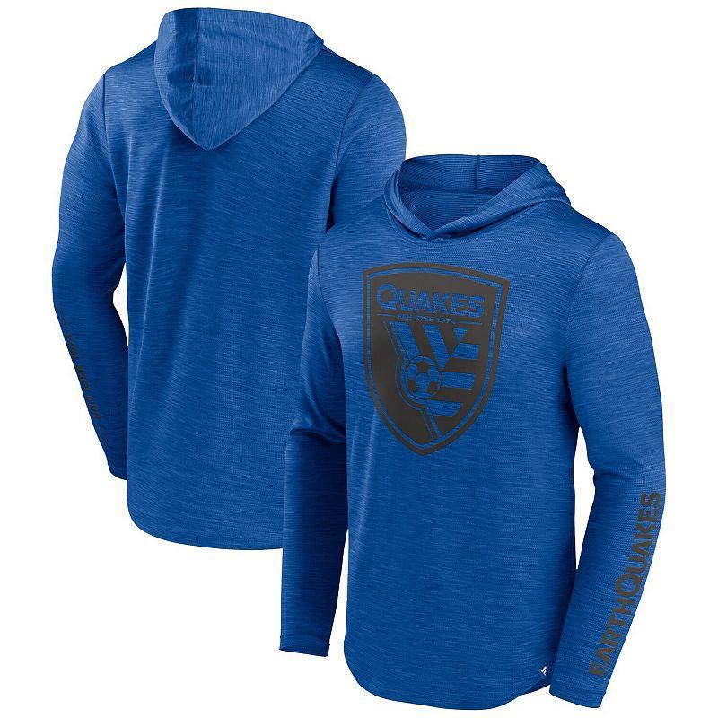 Mens Fanatics Branded Blue San Jose Earthquakes First Period Space-Dye Pullover Hoodie Product Image