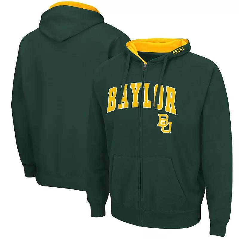 Mens Colosseum Green Baylor Bears Arch & Logo 3.0 Full-Zip Hoodie Product Image