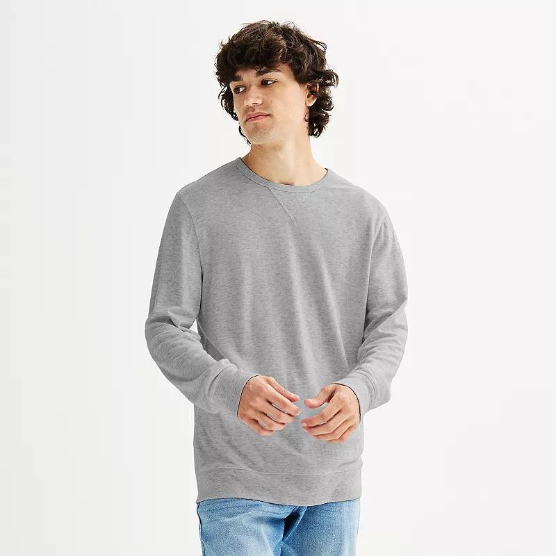 Mens Sonoma Goods For Life Double Knit Crewneck Tee Ice Grey Product Image