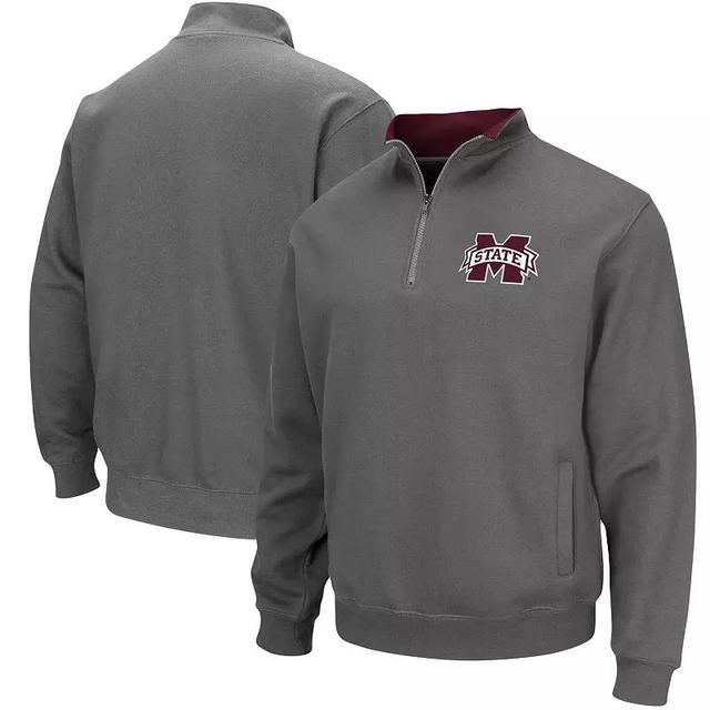 Mens Colosseum Charcoal Mississippi State Bulldogs Tortugas Logo Quarter-Zip Jacket Product Image