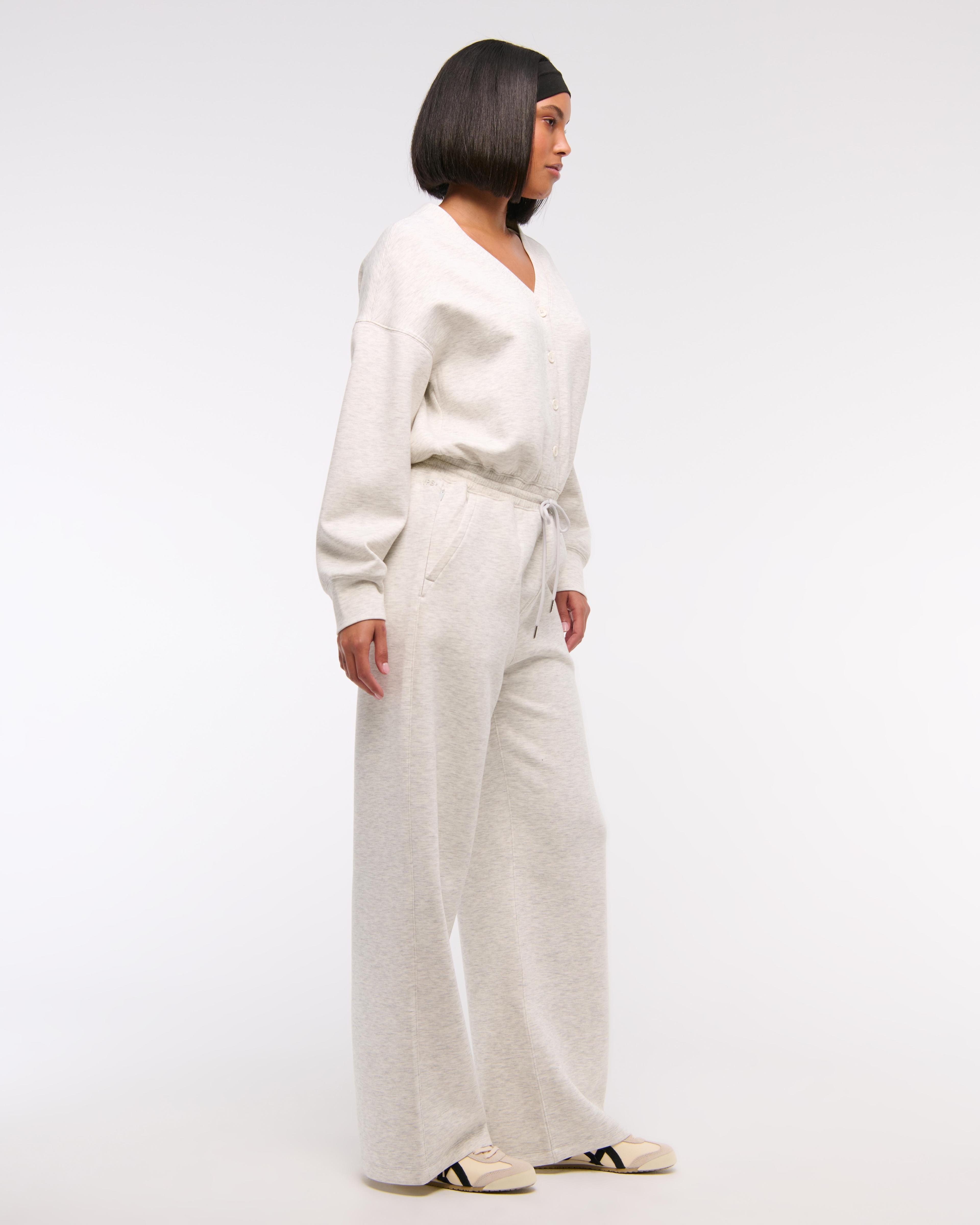 YPB neoKNIT Long-Sleeve Henley Jumpsuit Product Image