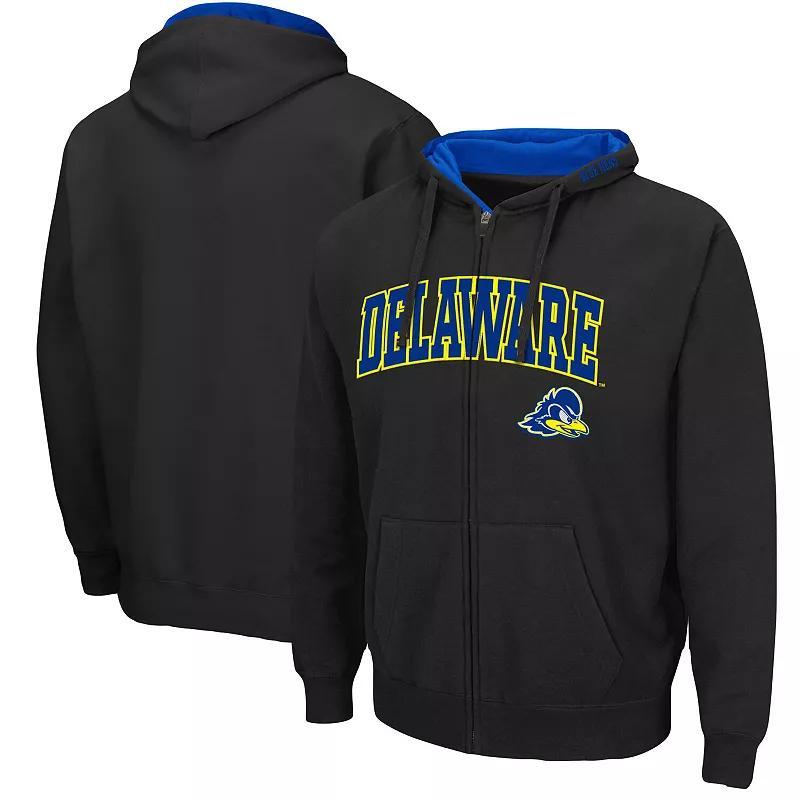 Mens Colosseum Delaware Fightin Blue Hens Arch & Logo 3.0 Full-Zip Hoodie Product Image