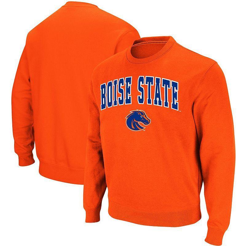 Colosseum Mens Boise State Broncos Arch and Logo Tackle Twill Pullover Sweatshirt Product Image