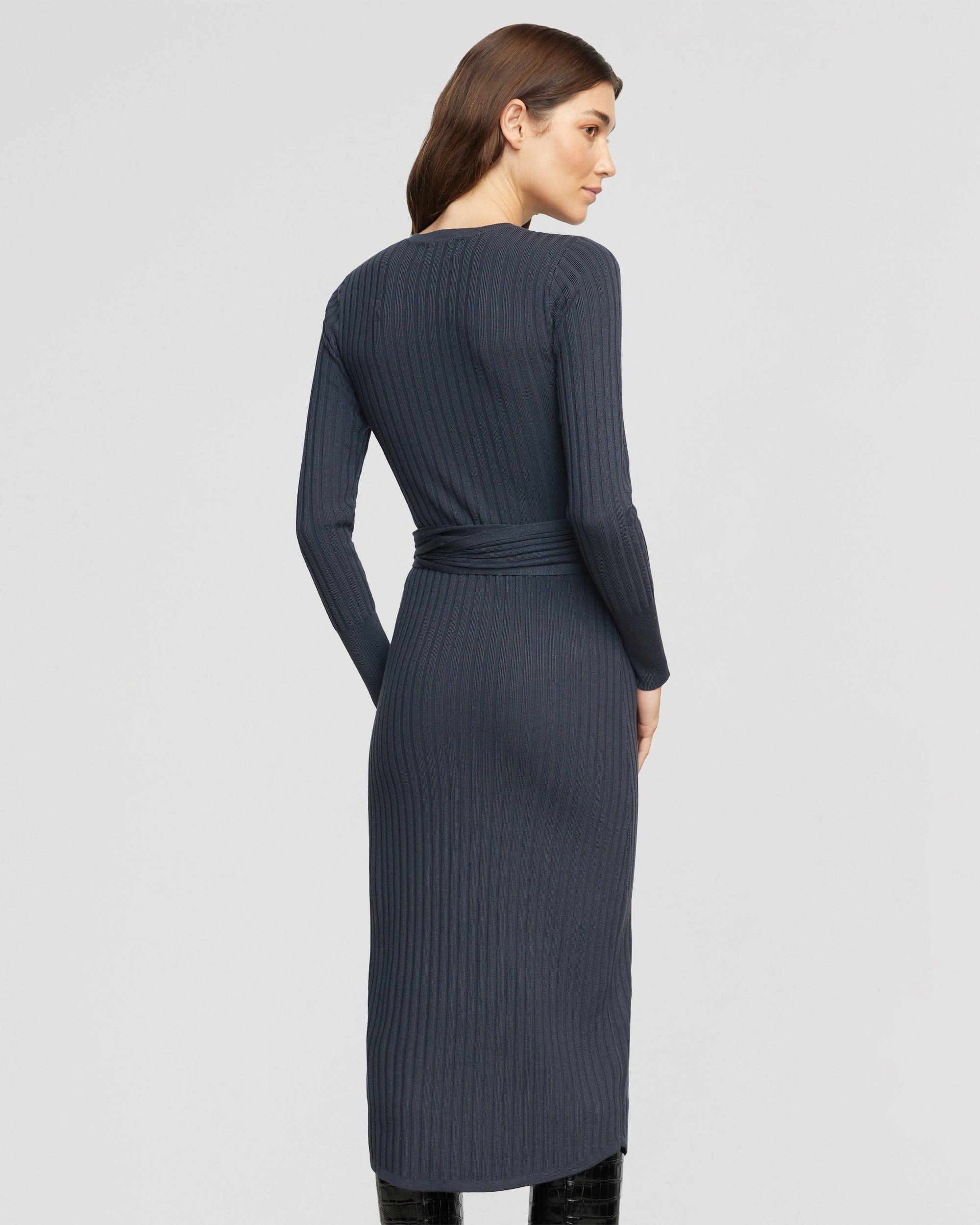 Carmen Tie-Front Ribbed Dress Product Image