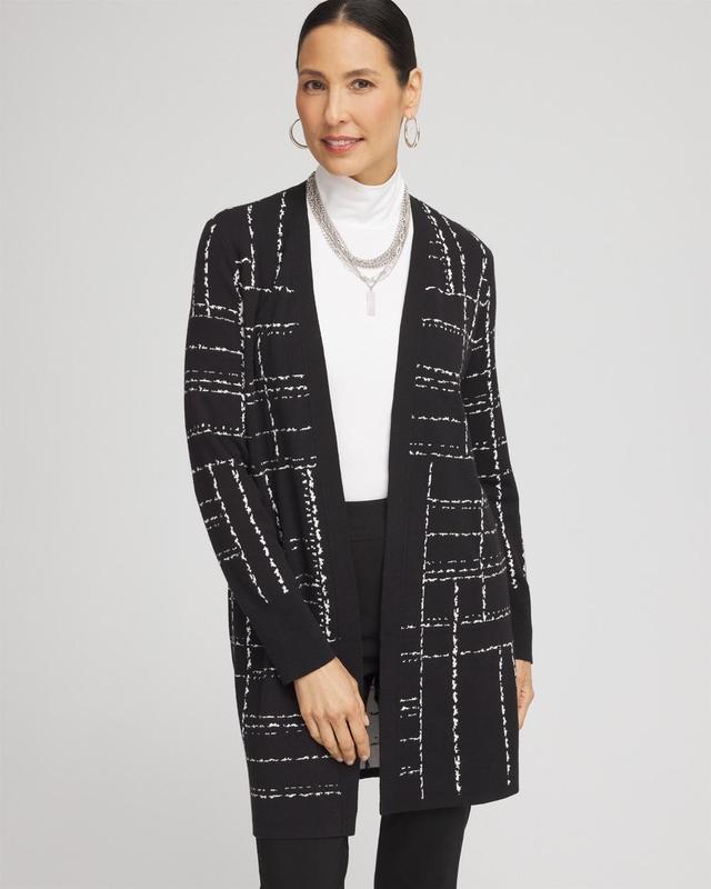 Black & White Check Cardigan Product Image