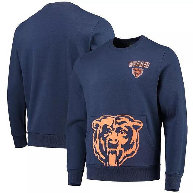 Mens FOCO Chicago Bears Pocket Pullover Sweater Blue Product Image