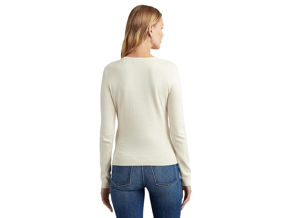 Lauren Ralph Lauren Twisted Front Cotton Blend Sweater Product Image