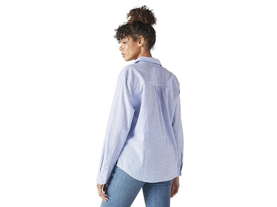 Lucky Brand Cotton The Boyfriend Button-Down Shirt Product Image