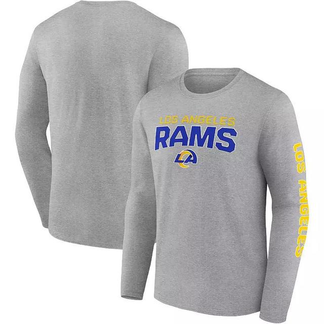 Mens Fanatics Branded Heathered Gray Los Angeles Rams Go the Distance Long Sleeve T-Shirt Product Image