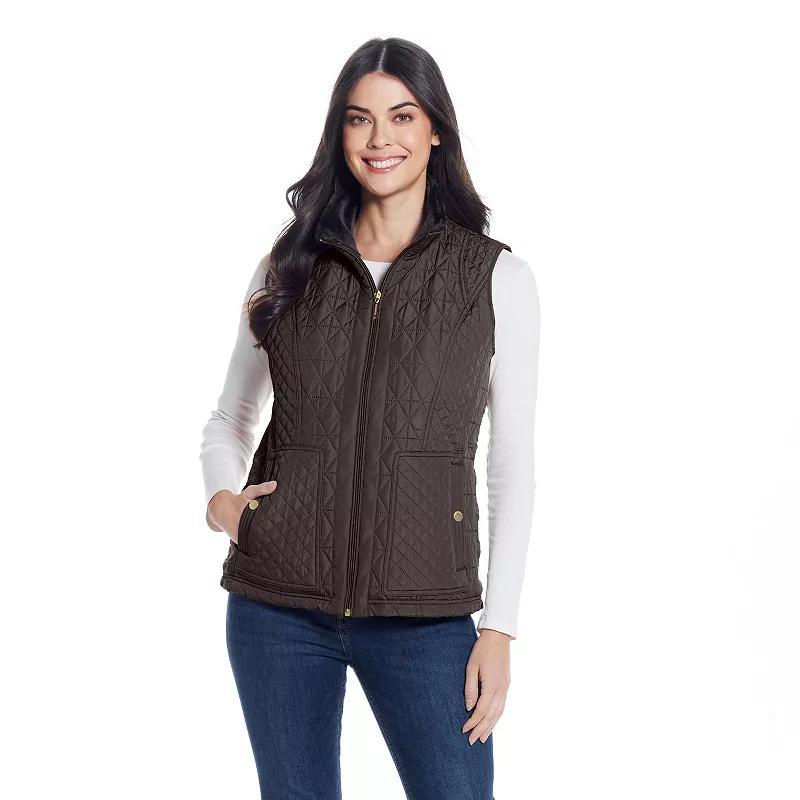 Womens Weathercast Multi Quilted Plush Lined Vest Product Image