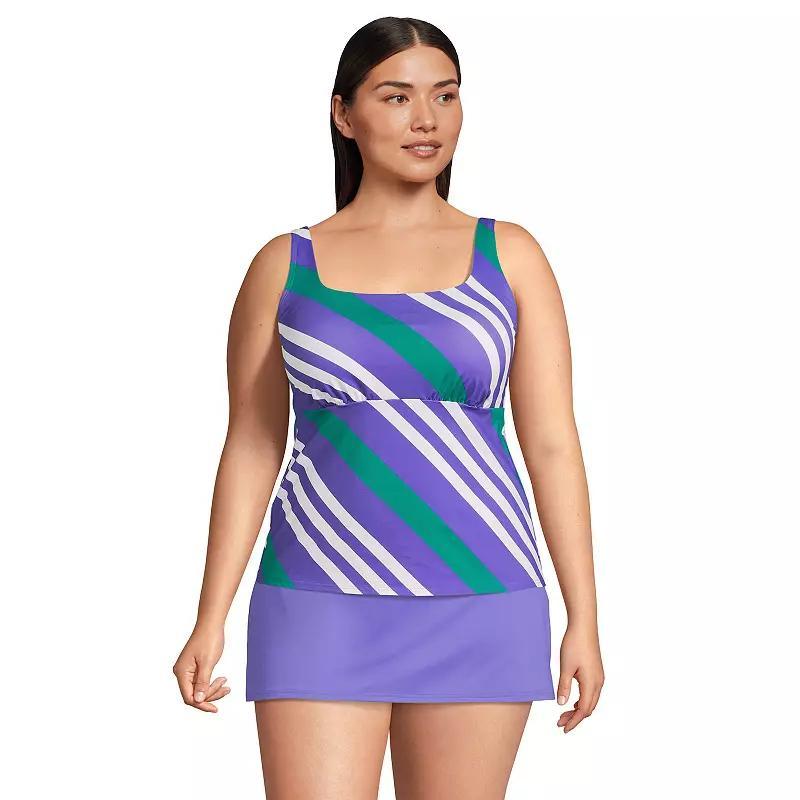 Lands End Womens Square Neck Underwire Tankini Swimsuit Top Product Image