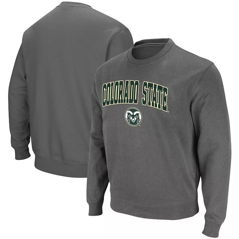 Colosseum Mens Gonzaga Bulldogs Arch & Logo Tackle Twill Pullover Sweatshirt Product Image