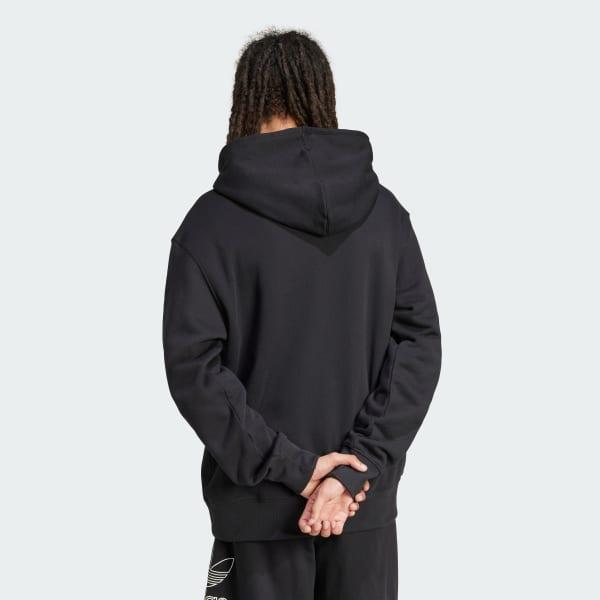 adidas Adicolor Outline Trefoil Hoodie Black XL Mens Product Image