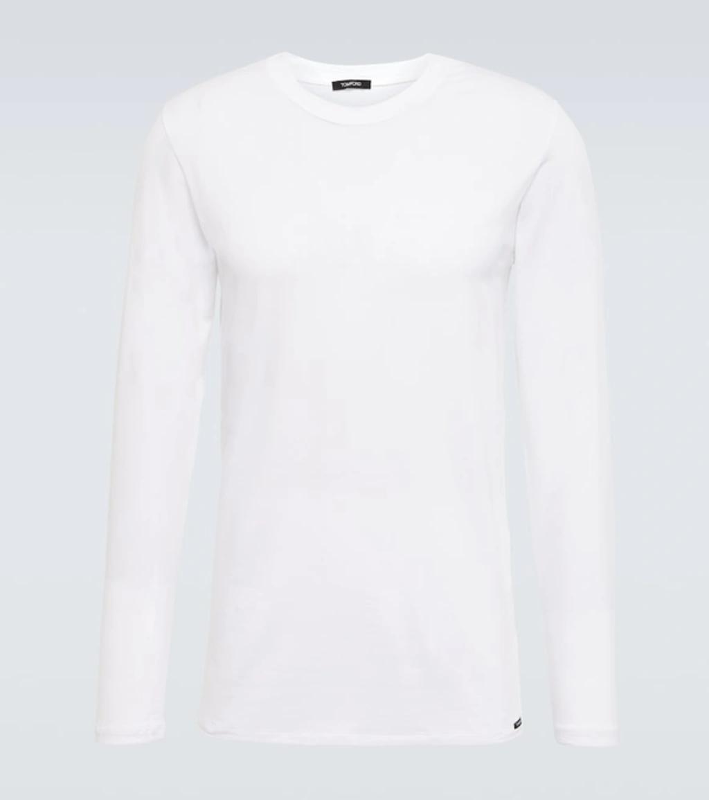 TOM FORD Men's Modal-stretch Crewneck T-shirt In White Product Image