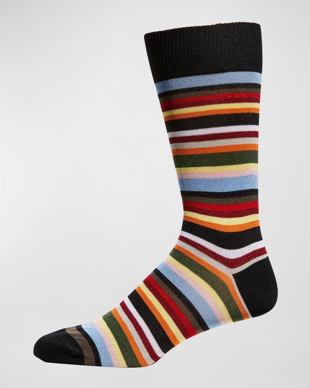 Paul Smith Men's Multi-Stripe Socks  - MULTICOLOR Product Image