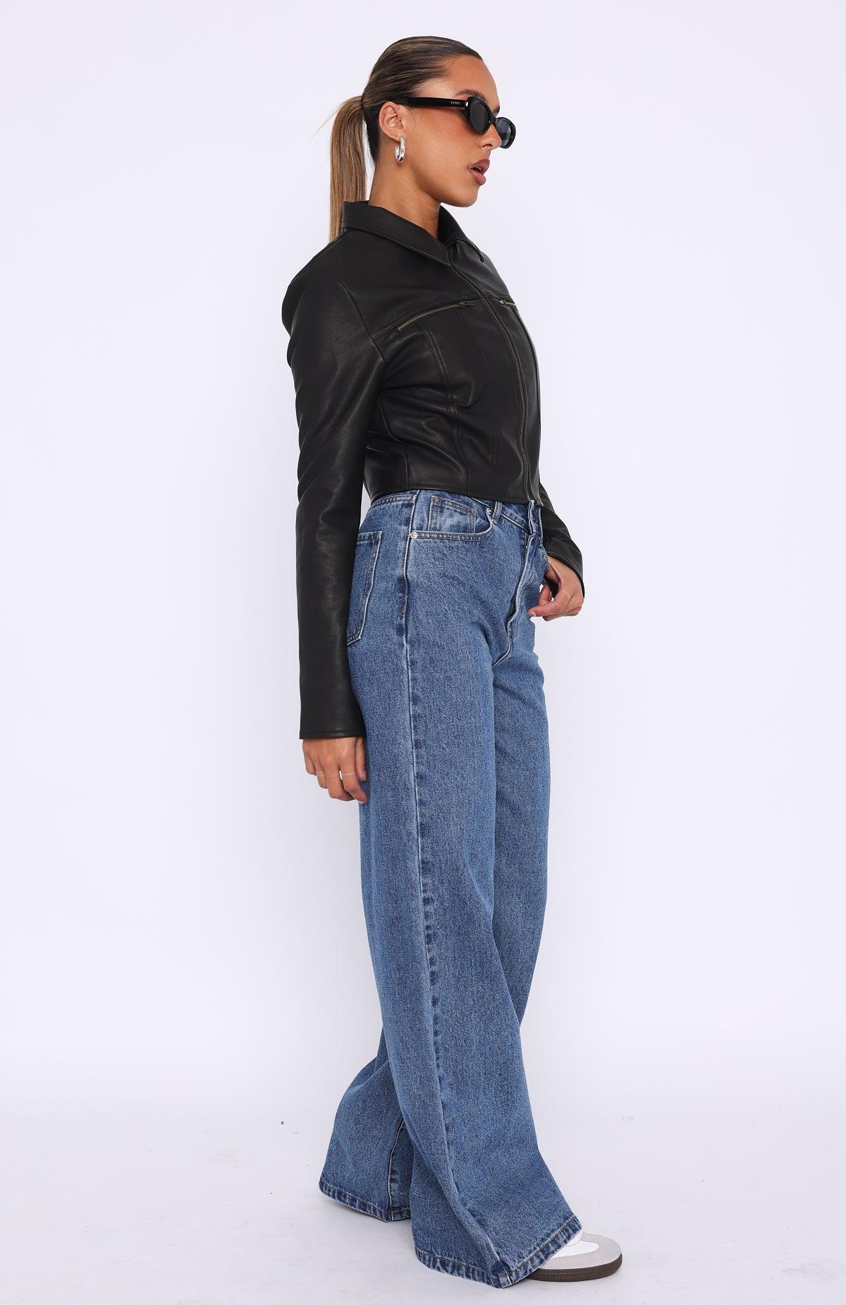 Lola High Rise Wide Leg Jeans True Blue Product Image