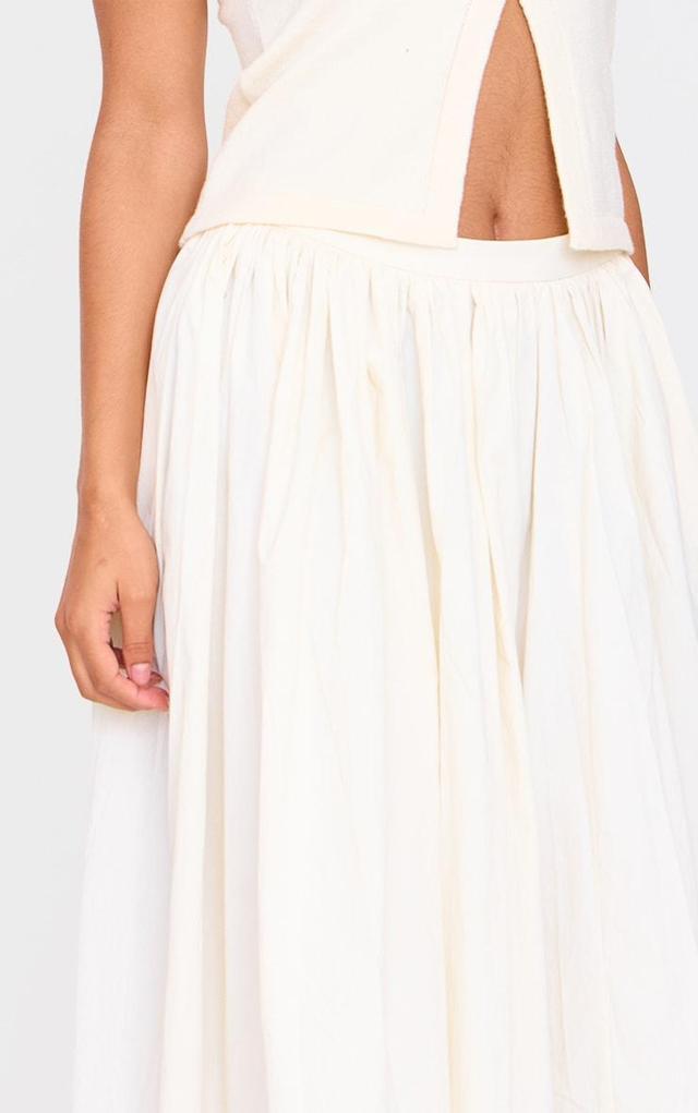 Cream Woven Floaty A Line Midaxi Skirt Product Image