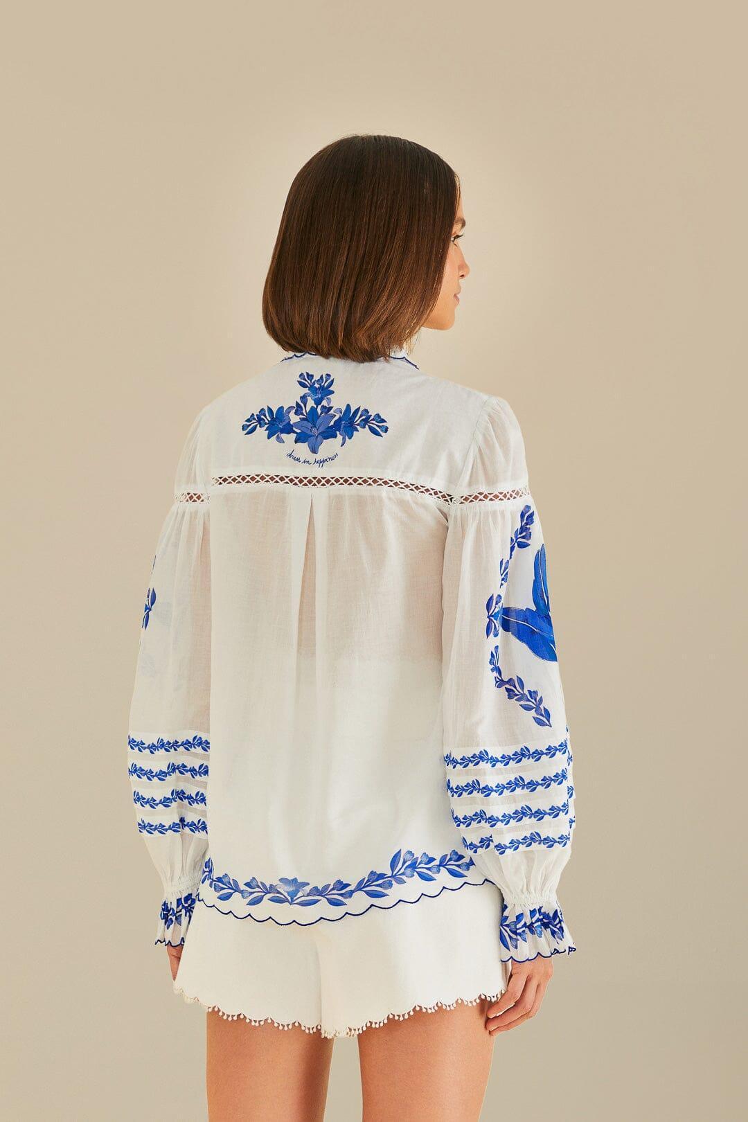 Off-White Blue Yard Blouse Product Image