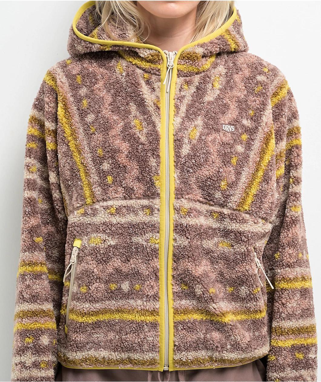 Dravus Vista Brown Sherpa Hoodie Product Image