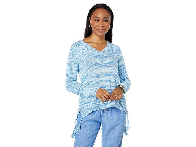 Lilly Pulitzer Jody V-Neck Sweater Peri High Tide Space Dye) Women's Clothing Product Image